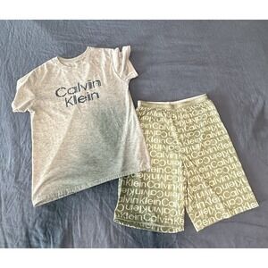 Calvin Klein Boys' Two Piece Sleepwear Top and‎ Bottom Pajama Set 14/16
